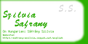 szilvia safrany business card