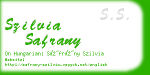 szilvia safrany business card